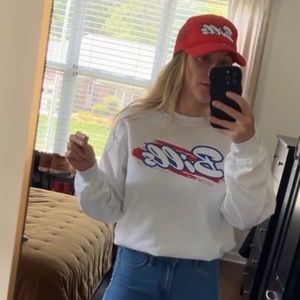 White Unisex Bills Crewneck